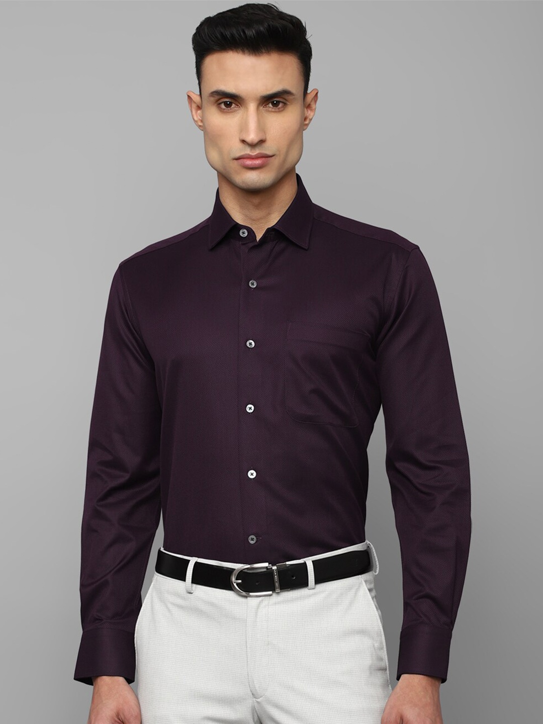 

Luxure by Louis Philippe Men Formal Cotton Shirt, Purple