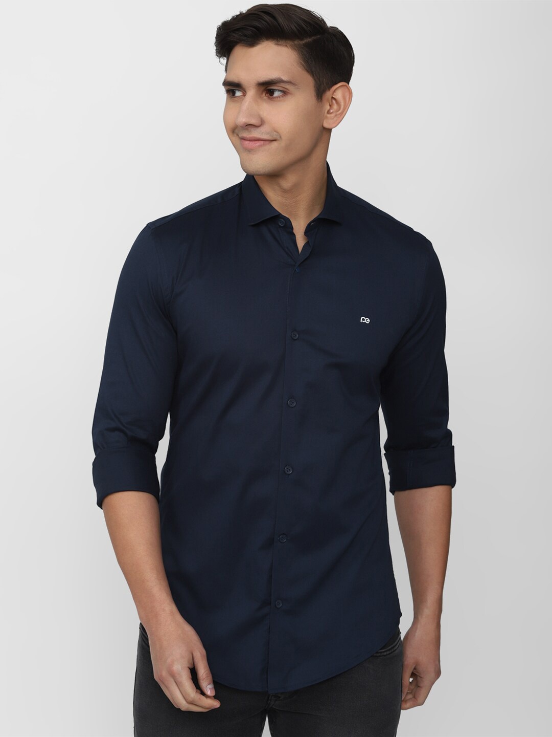 

Peter England Slim Fit Formal Shirt, Navy blue