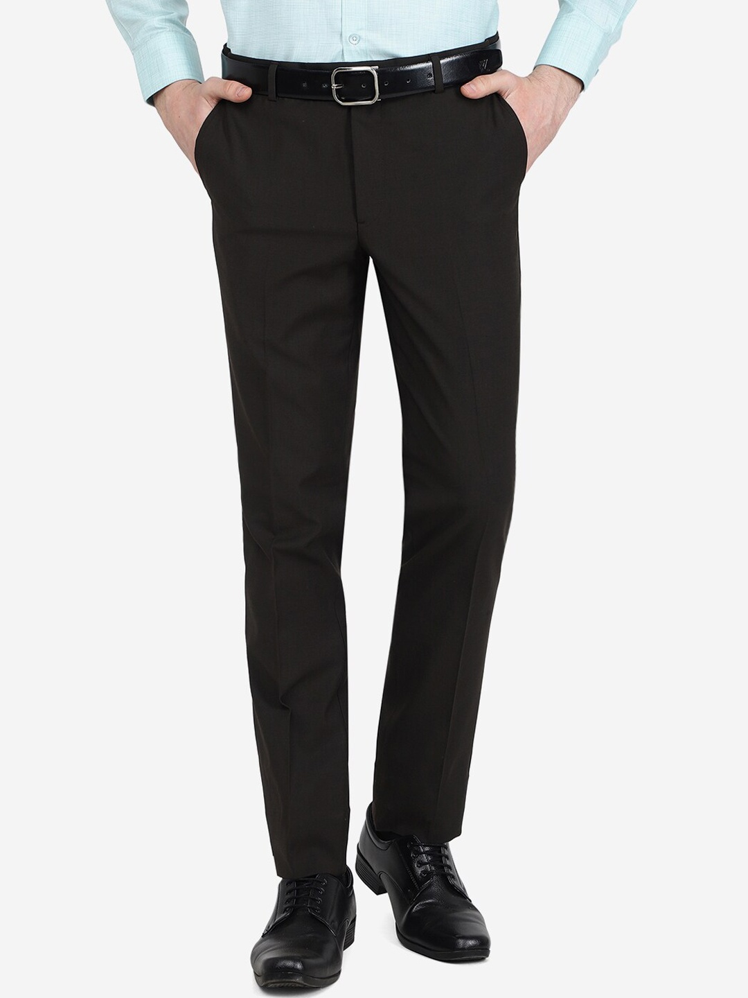 

Greenfibre Men Slim Fit Trousers, Brown