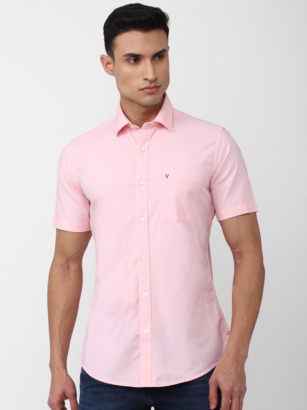 

Van Heusen Sport Men Slim Fit Pure Cotton Casual Shirt, Pink