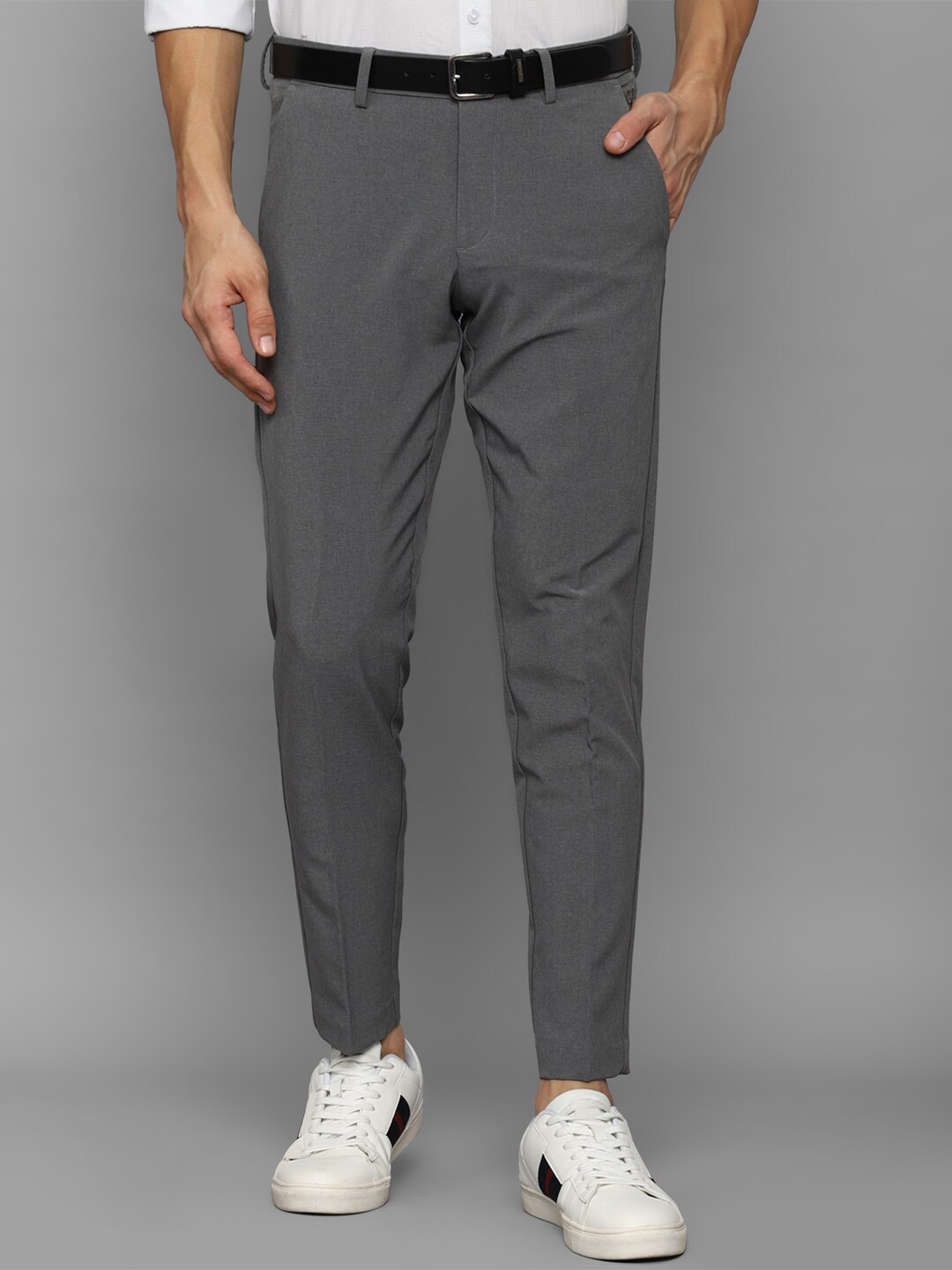 

Allen Solly Men Slim Fit Casual Trousers, Grey