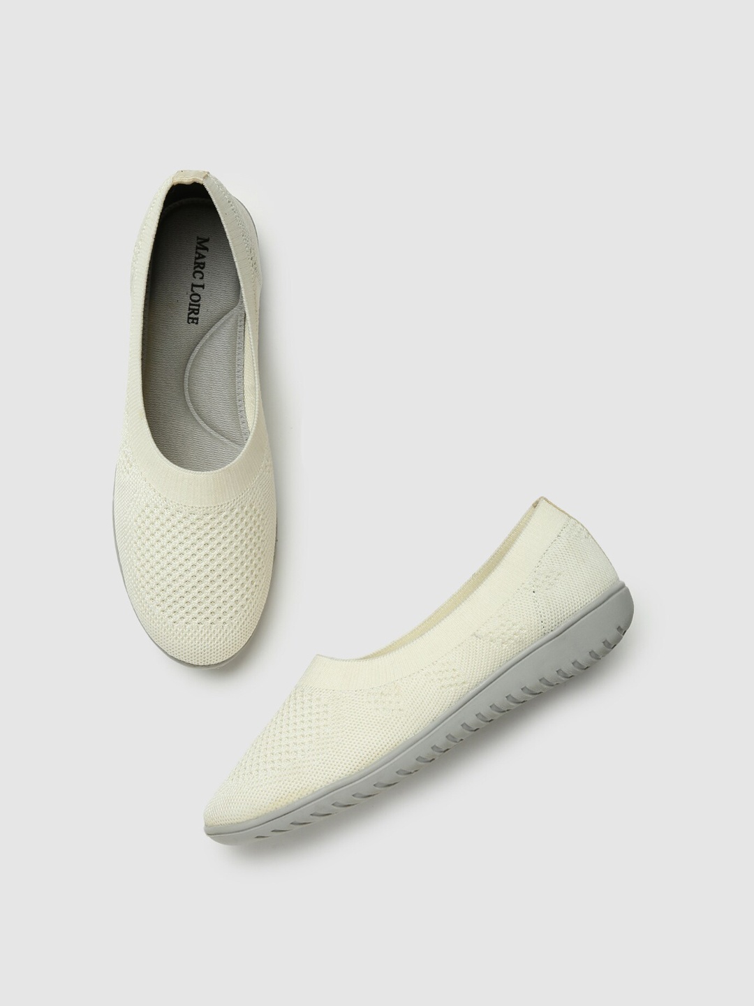 

Marc Loire Woven Design Ballerinas, Off white