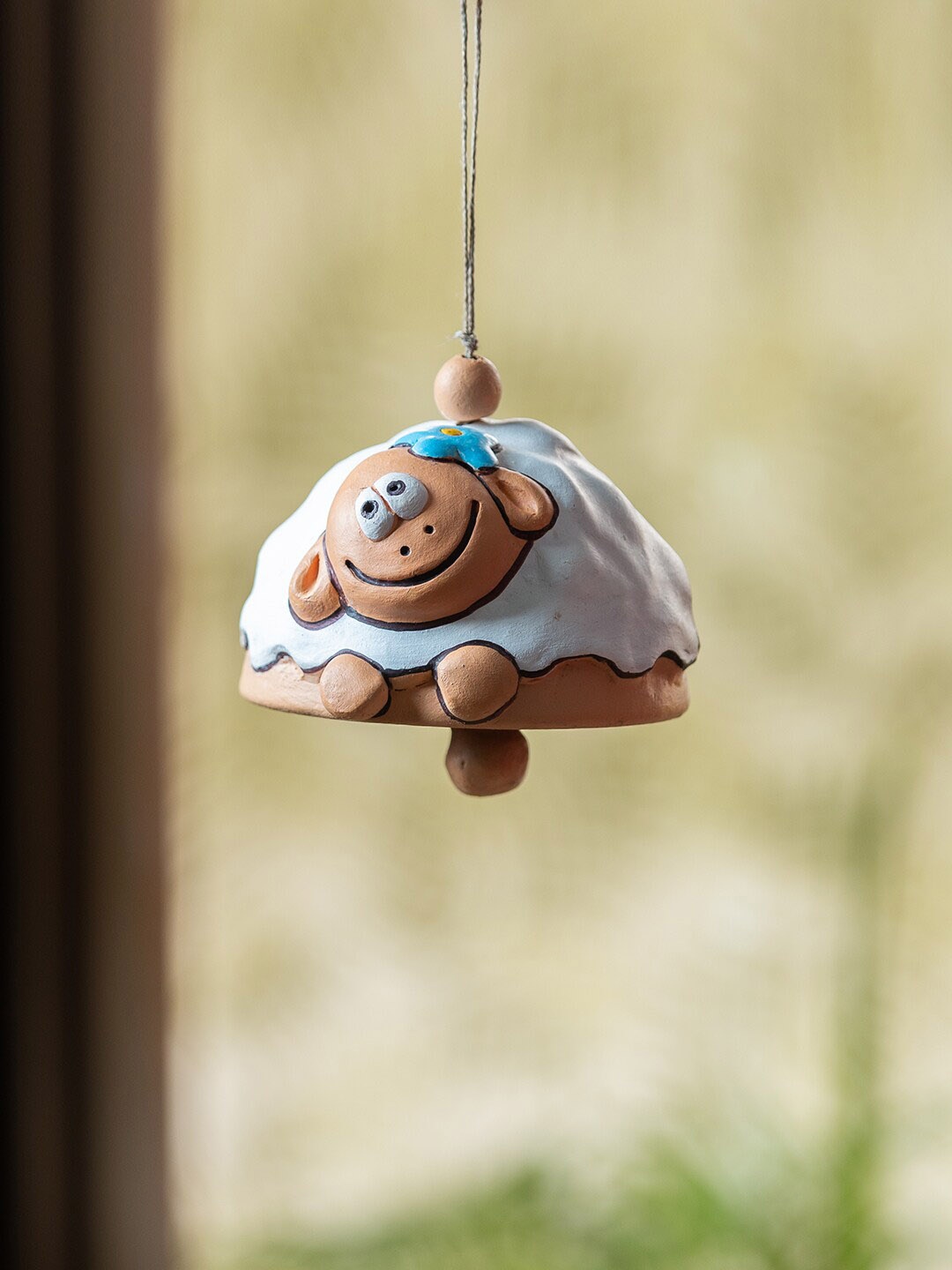 

ExclusiveLane Serene Sheep Beige Terracotta Windchimes
