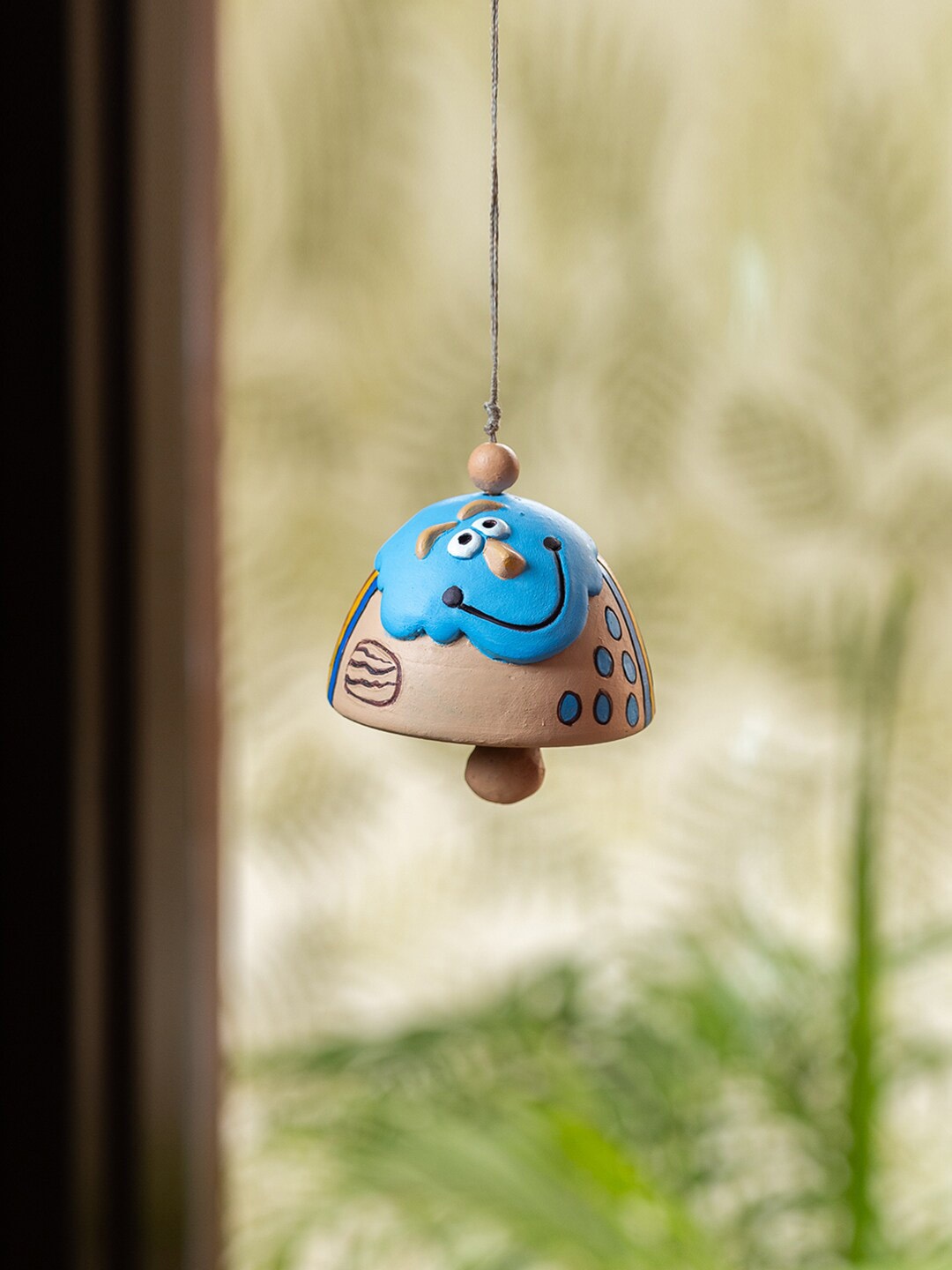 

ExclusiveLane Cheerful Raincloud Hymns Beige & Blue Wall Hanging
