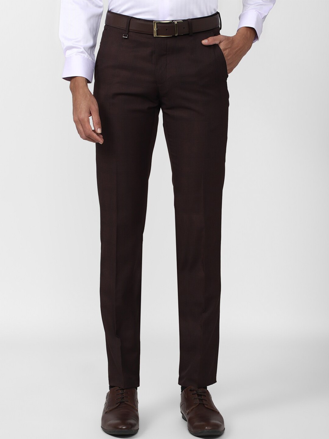 

Van Heusen Men Slim Fit Formal Trousers, Brown