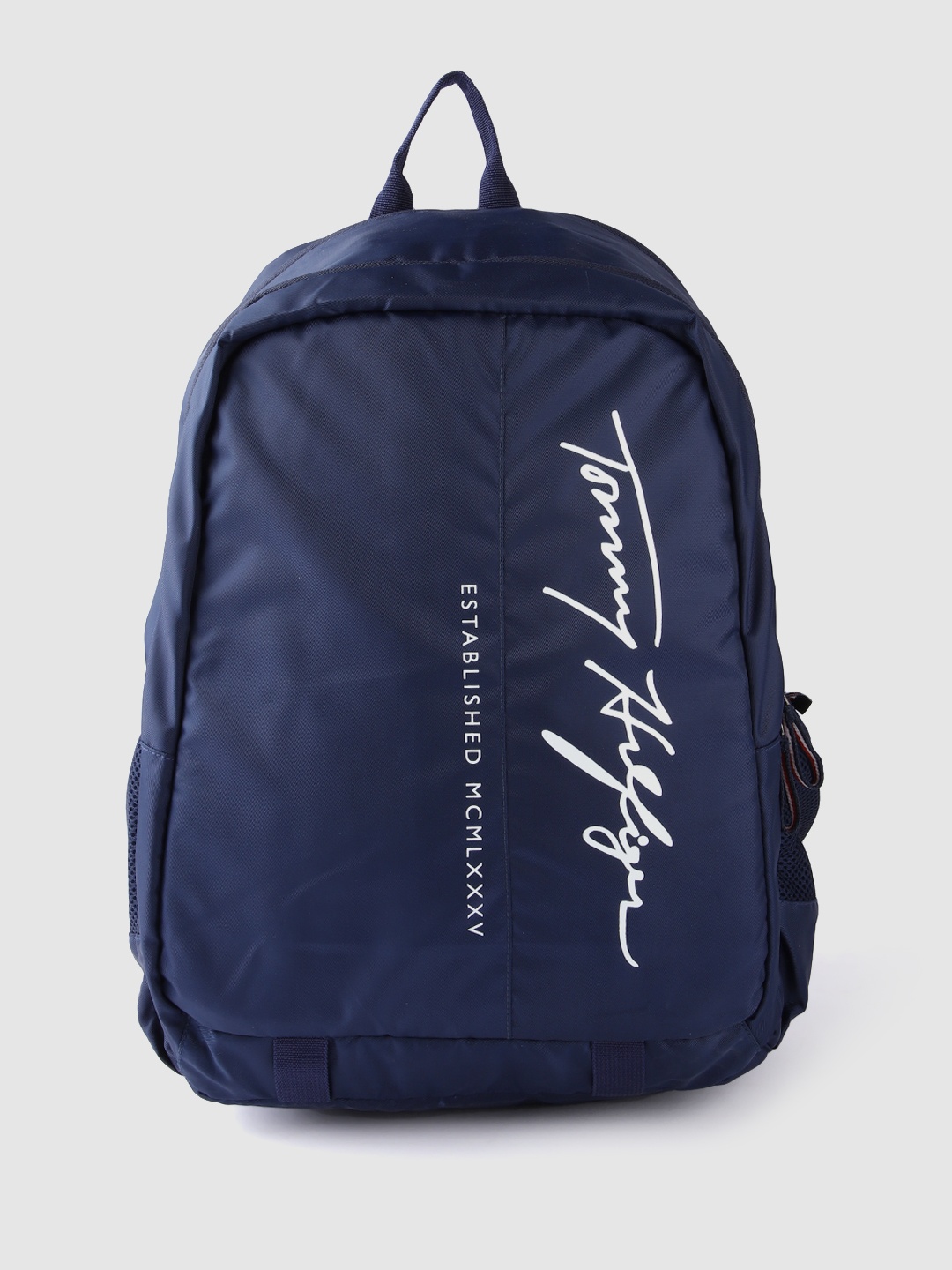 Tommy Hilfiger Unisex Brand Logo Print Backpack - 30 L, Navy blue