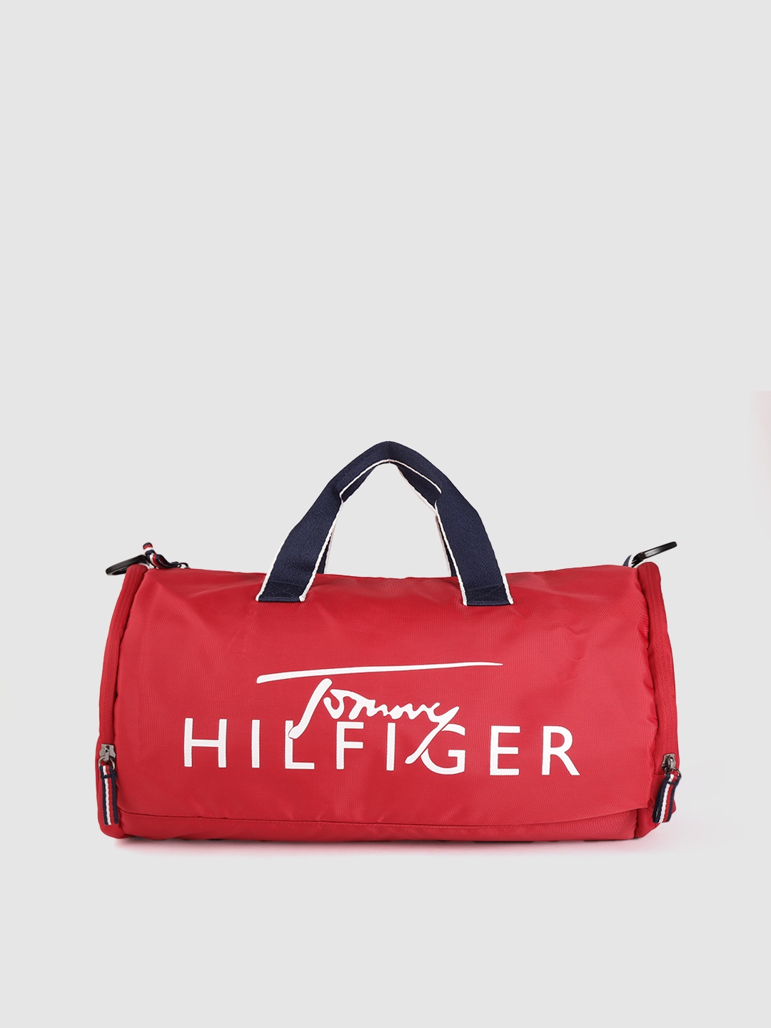

Tommy Hilfiger Unisex Brand Logo Printed Duffel Bag, Red