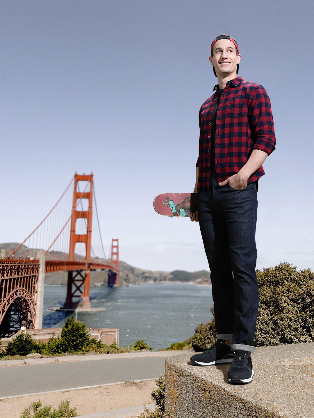 

Levis Slim Fit Checked Casual Shirt, Red