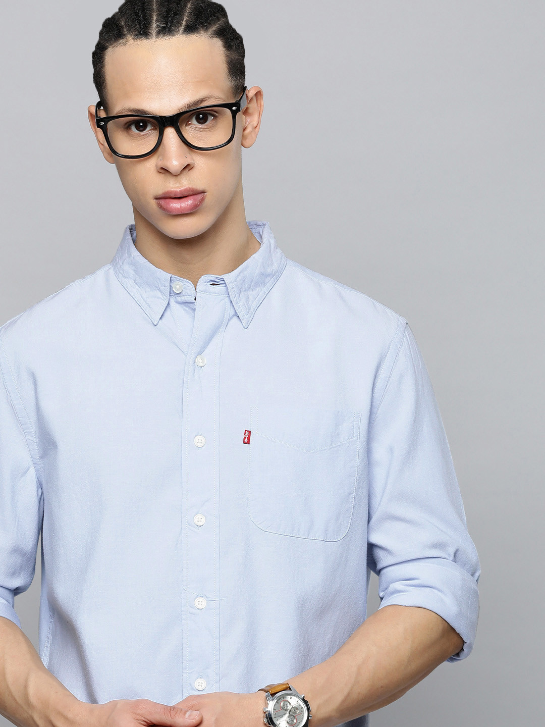 

Levis Spread Collar Slim Fit Casual Shirt, Blue