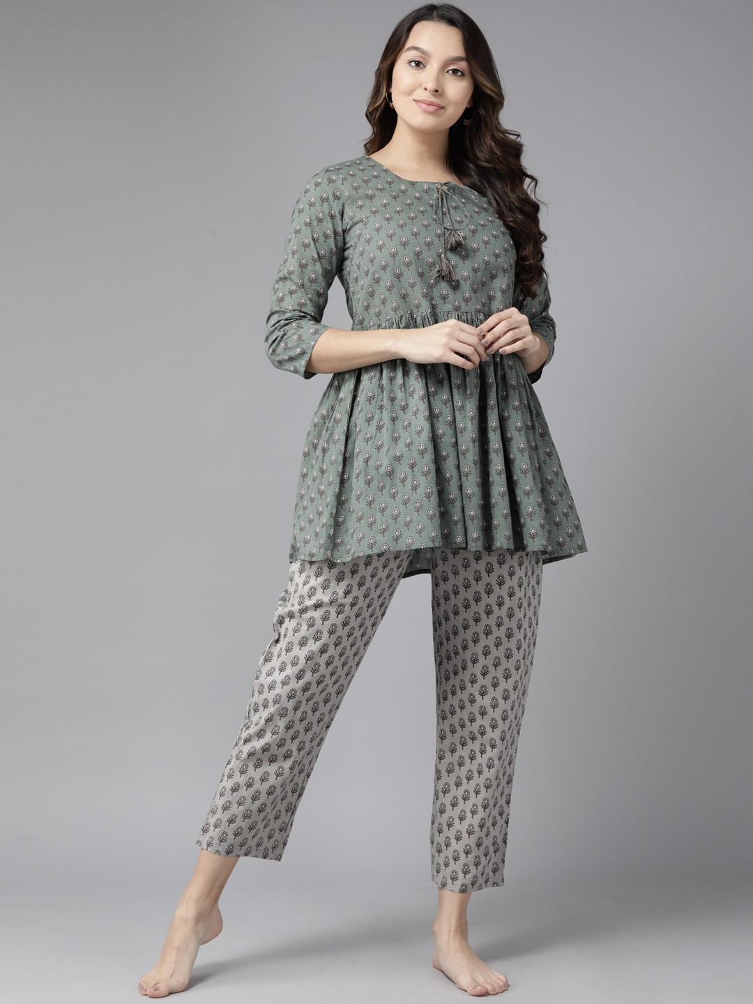

Prakrti Printed Night suit PCCLW523, Green