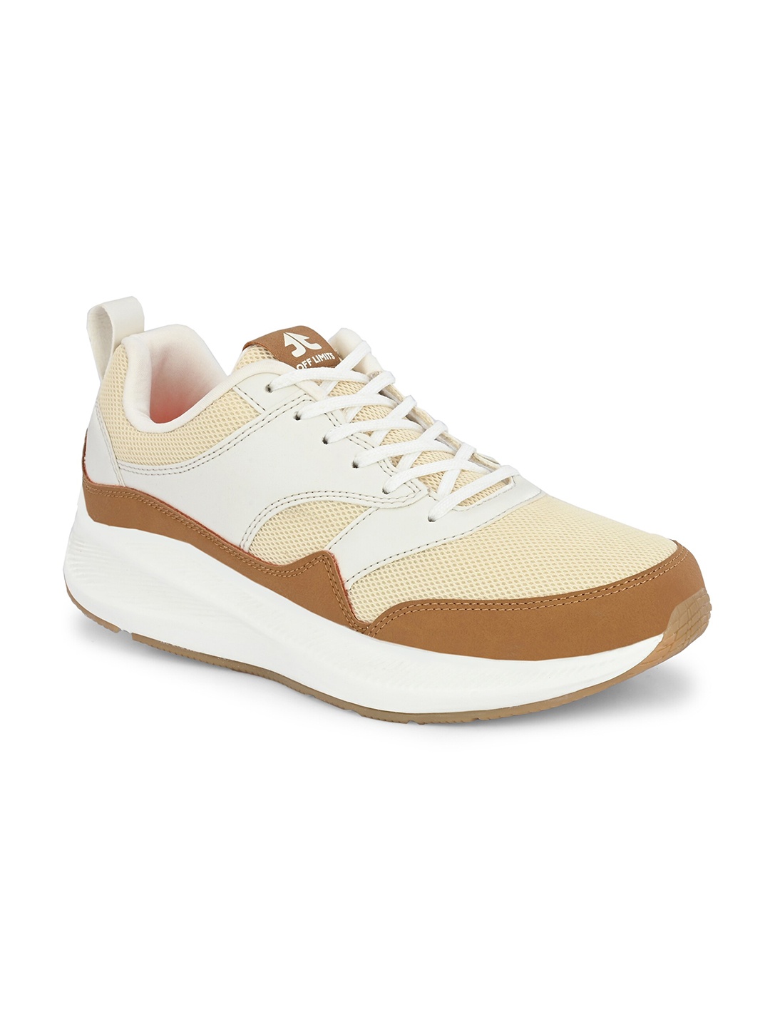 

OFF LIMITS Men Mesh Running Non-Marking Shoes, Cream