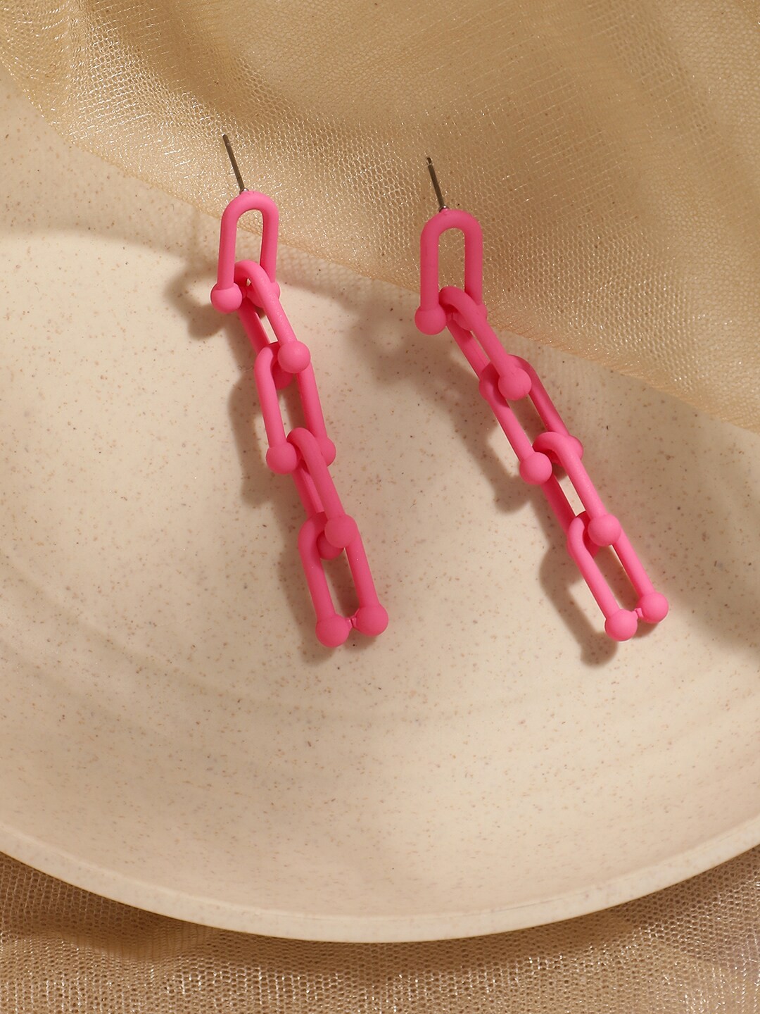 

SOHI Contemporary Drop Earrings, Pink