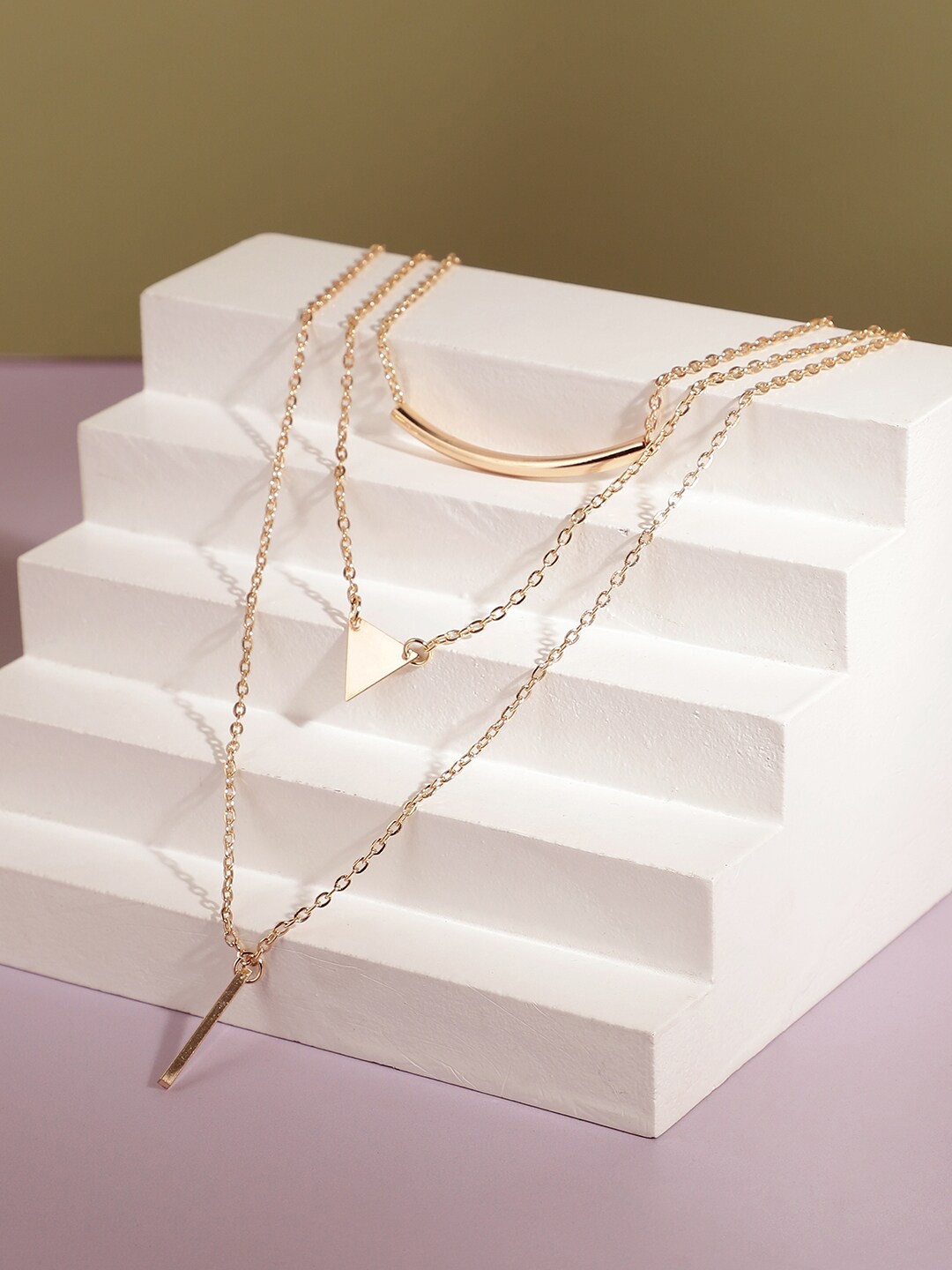 

SOHI Gold-Plated Layered Necklace