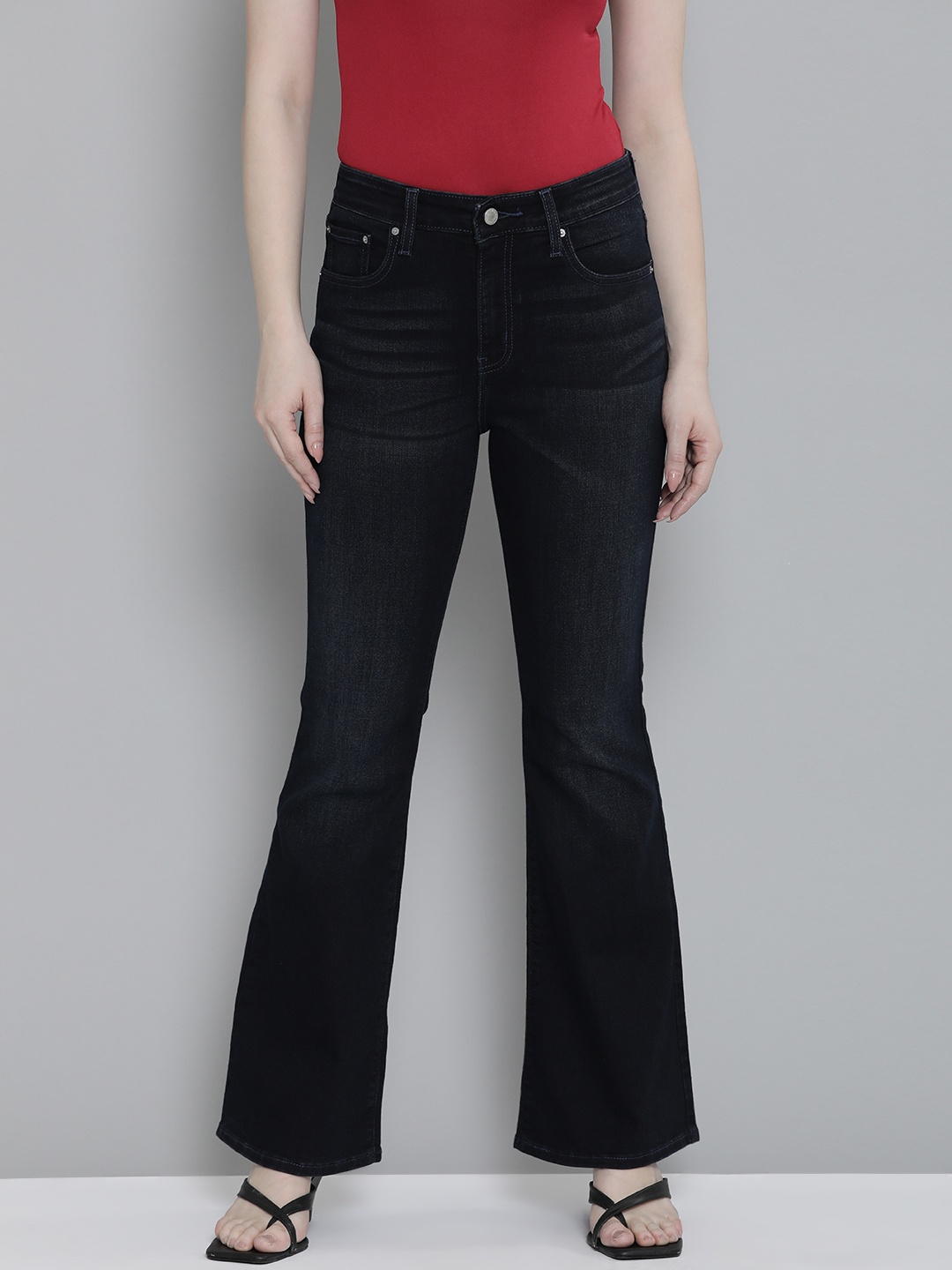 

Levis Women 726 Regular Fit Stretchable Jeans, Blue