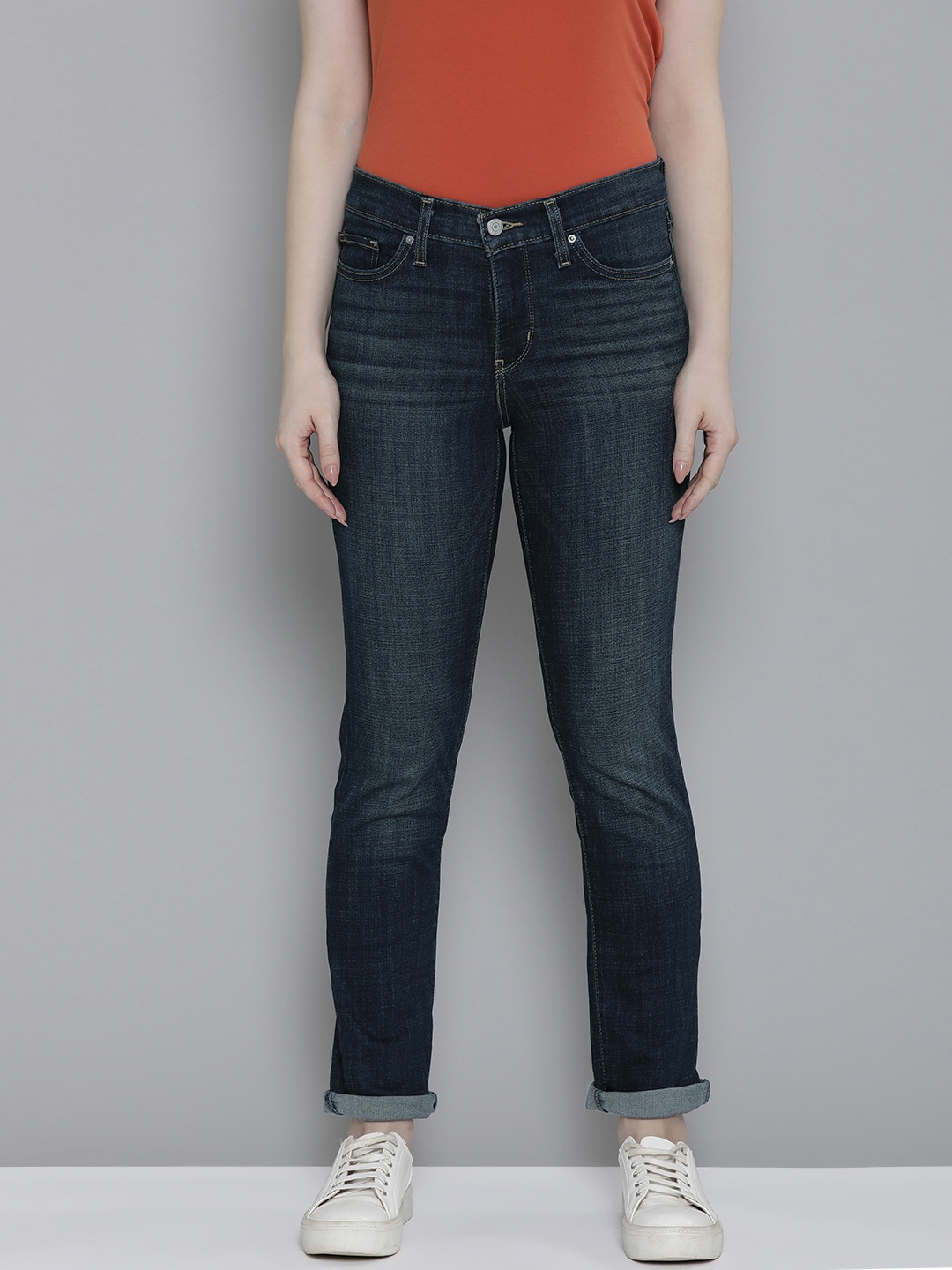 

Levis Women Slim Fit Light Fade Stretchable Jeans, Blue
