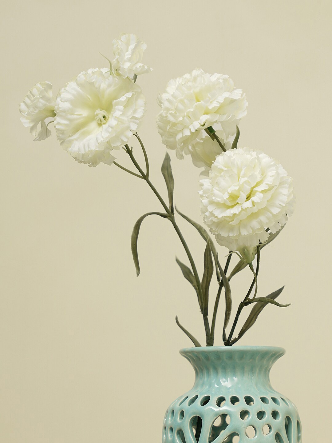 

Pure Home and Living White Carnation Artificial Flower Stem
