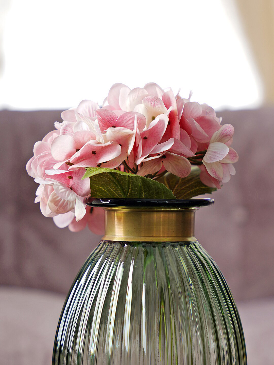 

Pure Home and Living Pink Hydrangea Artificial Flower Bunch