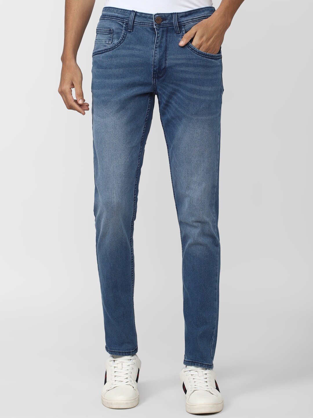 

Van Heusen ACADEMY Men Skinny Fit Heavy Fade Cotton Jeans, Blue