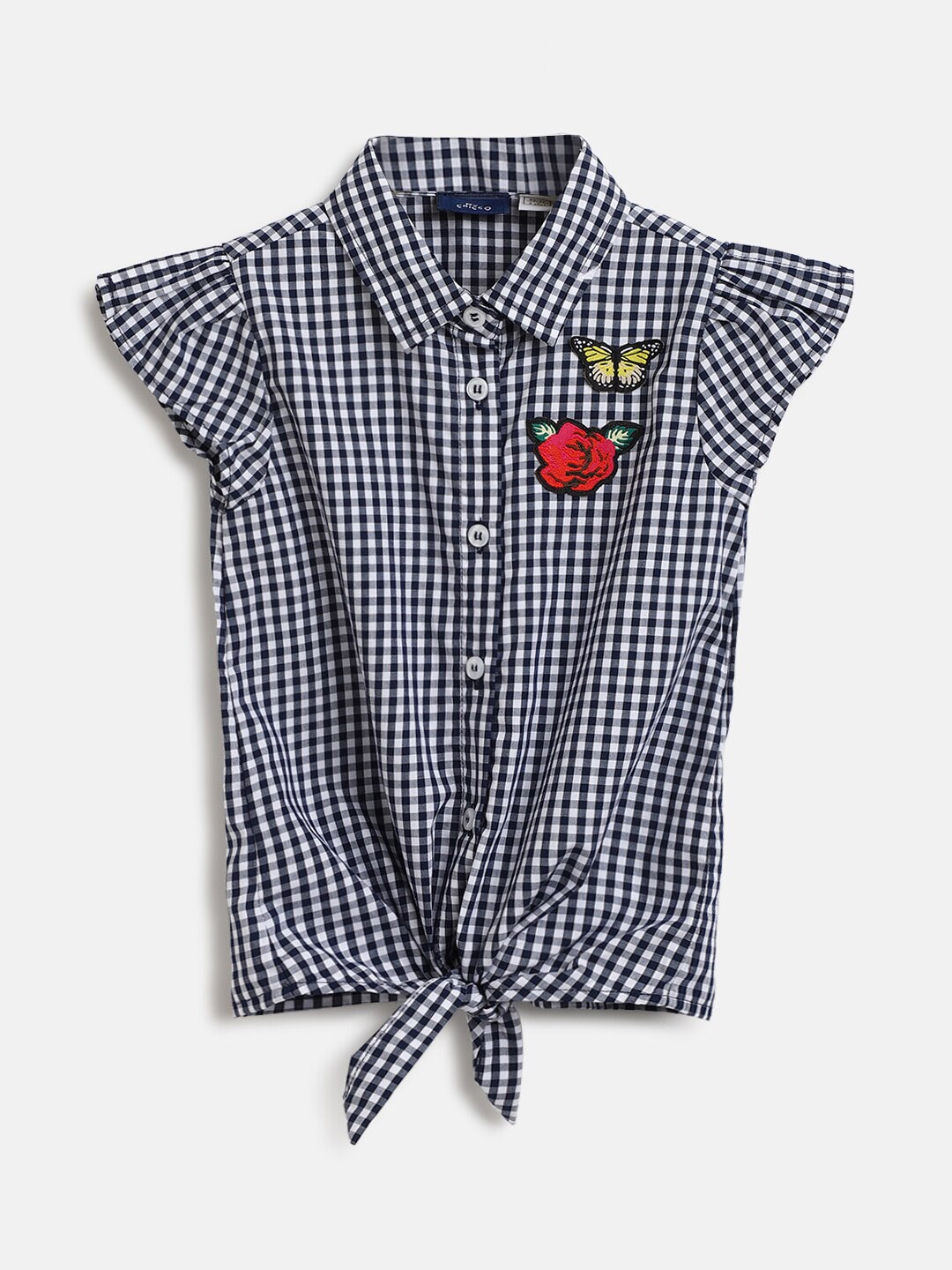 

Chicco Checked Pure Cotton Shirt Style Top, Navy blue