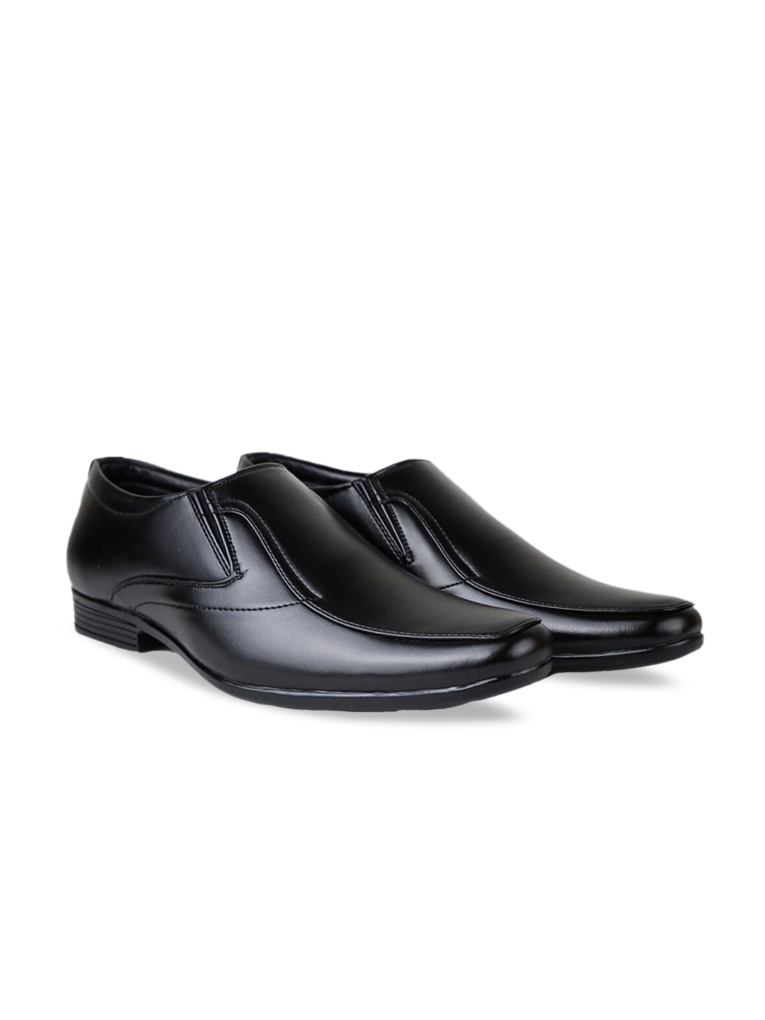 

HikBi Men Leather Formal Slip-On Shoes, Black