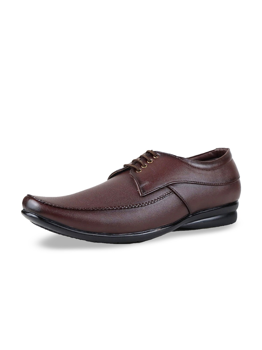 

HikBi Men Leather Formal Derbys, Brown