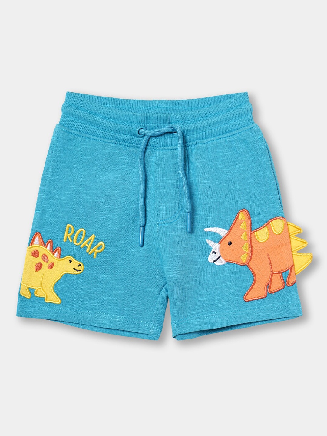 

R&B Boys Blue Printed Cotton Shorts