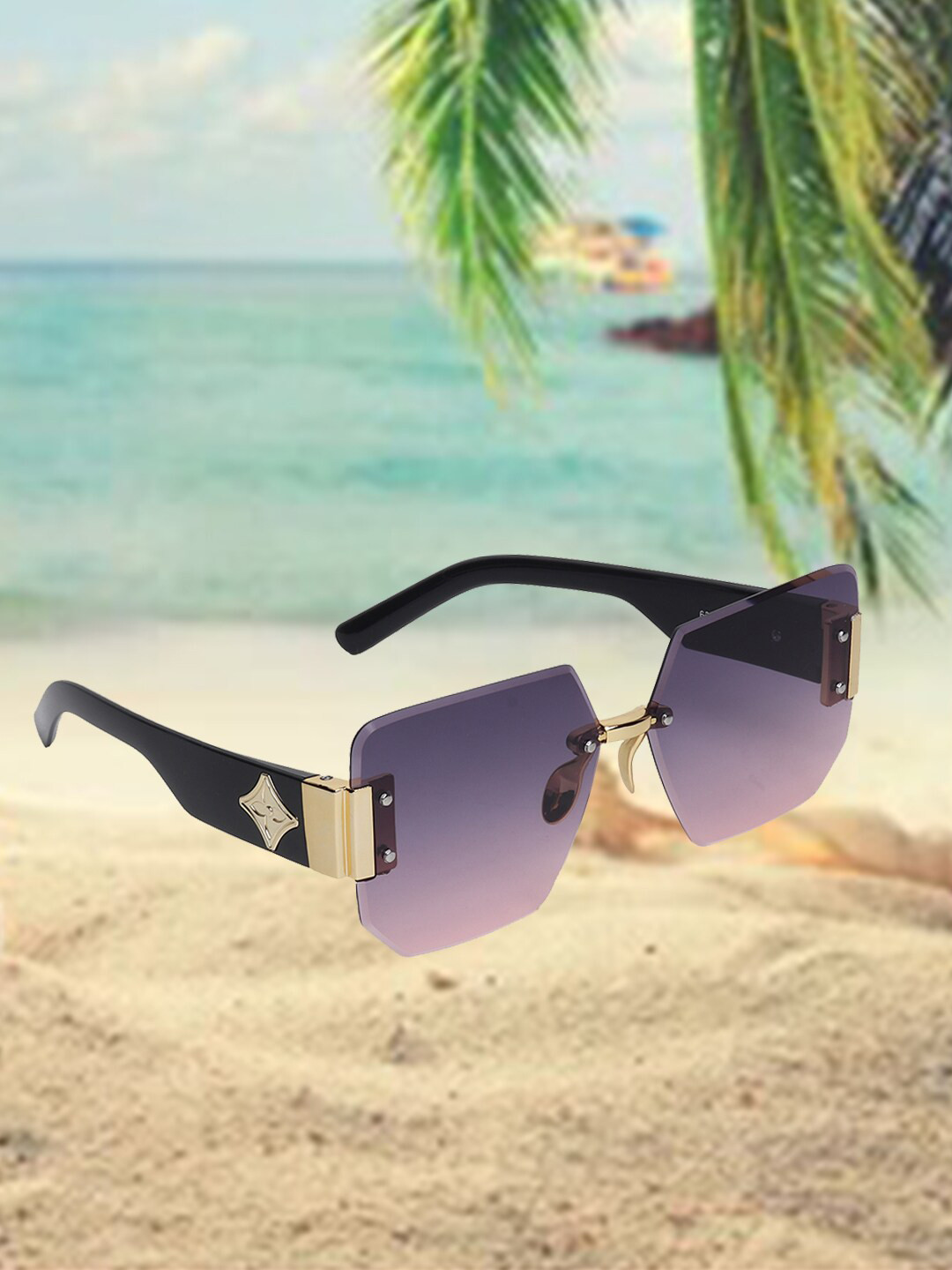 

Swiss Design Lens & Square Sunglasses with UV Protected Lens SDSG-619-01, Grey