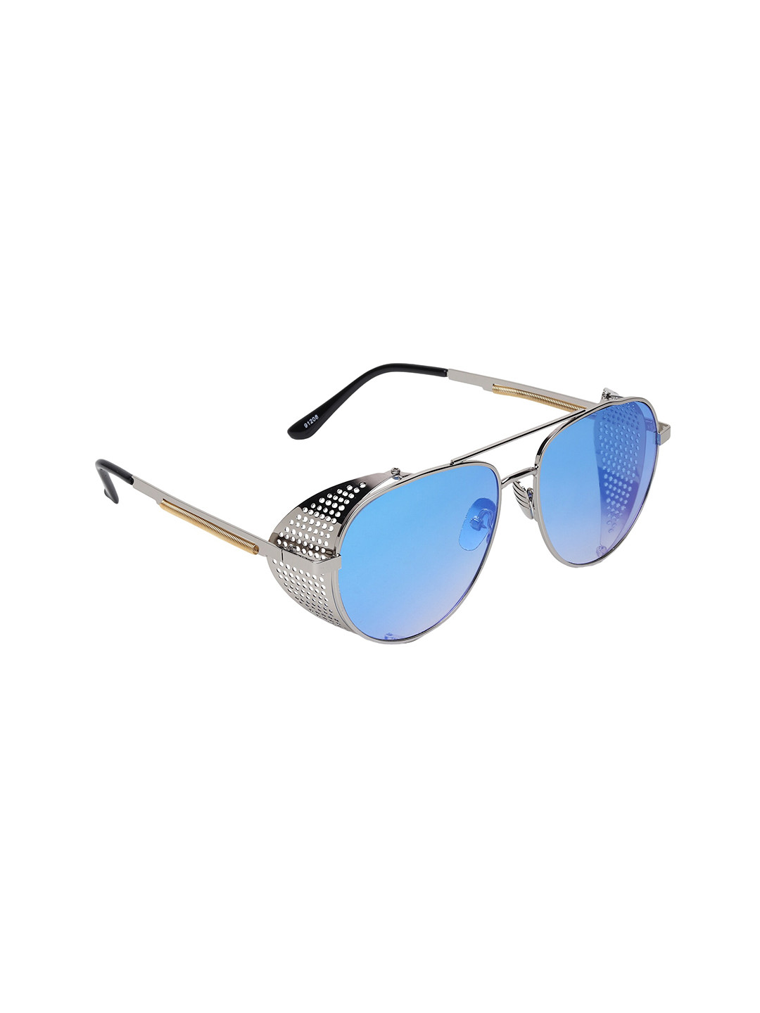 

Swiss Design Mirrored Lens & Oval Sunglasses With UV Protected Lens SDSG-91208-06, Blue