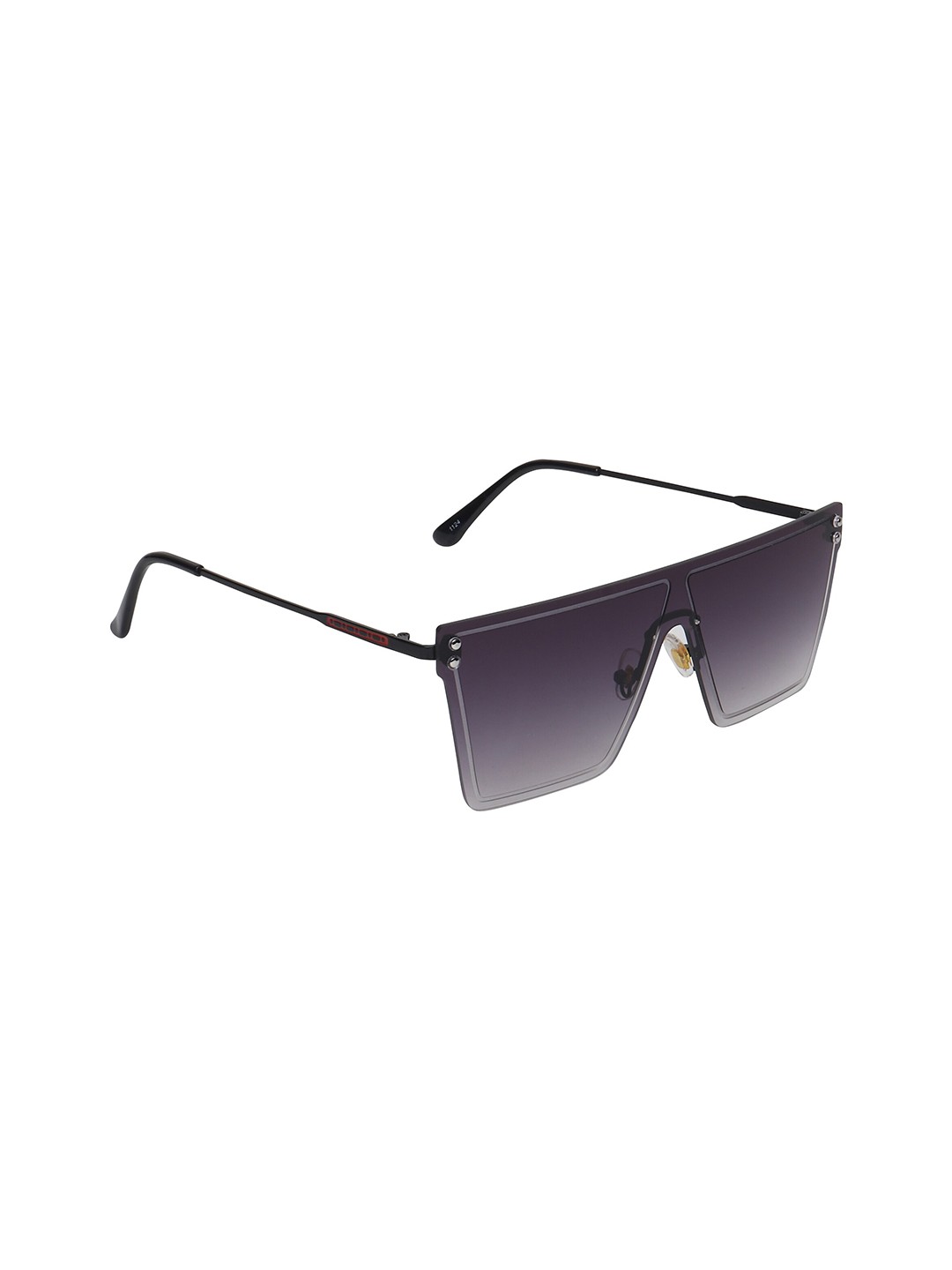 

Swiss Design Rimless Shield Sunglasses with UV Protected Lens- SDSG-1124-01, Black
