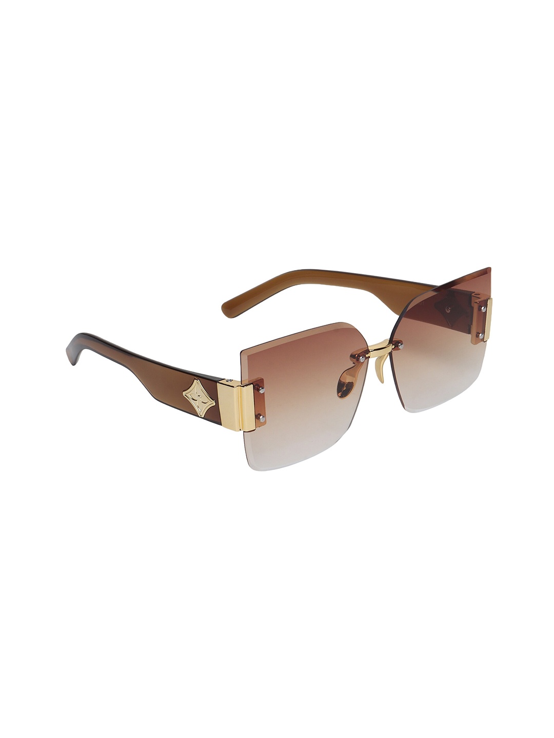 

Swiss Design Unisex Brown Lens & Brown Square Sunglasses with UV Protected Lens