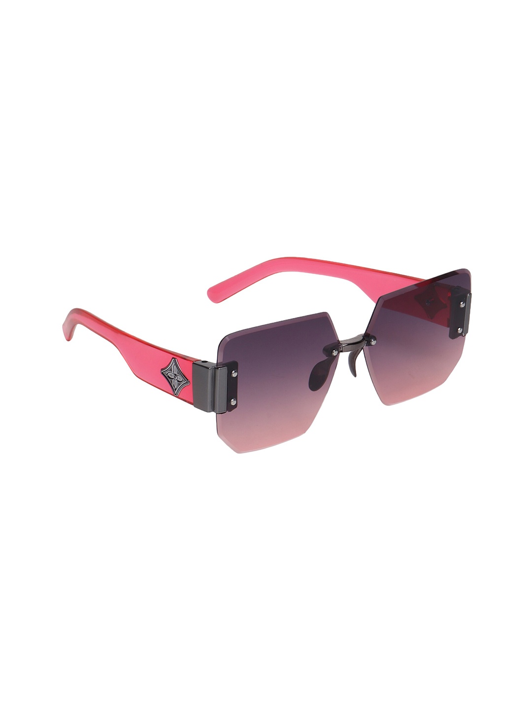 

Swiss Design Unisex Red Lens & Red Square Sunglasses with UV Protected Lens