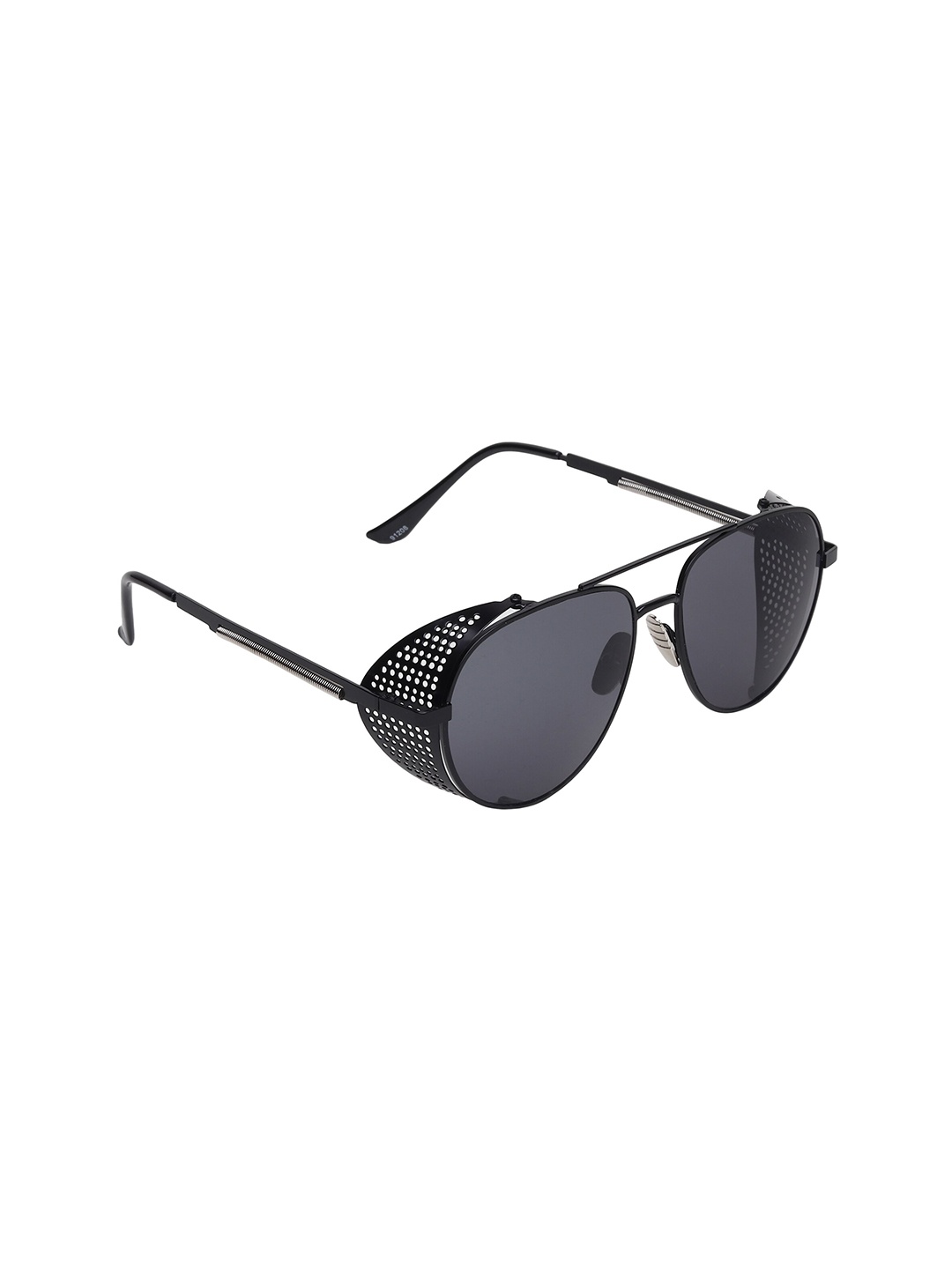 

Swiss Design Unisex Black Lens & Black Aviator Sunglasses with UV Protected Lens