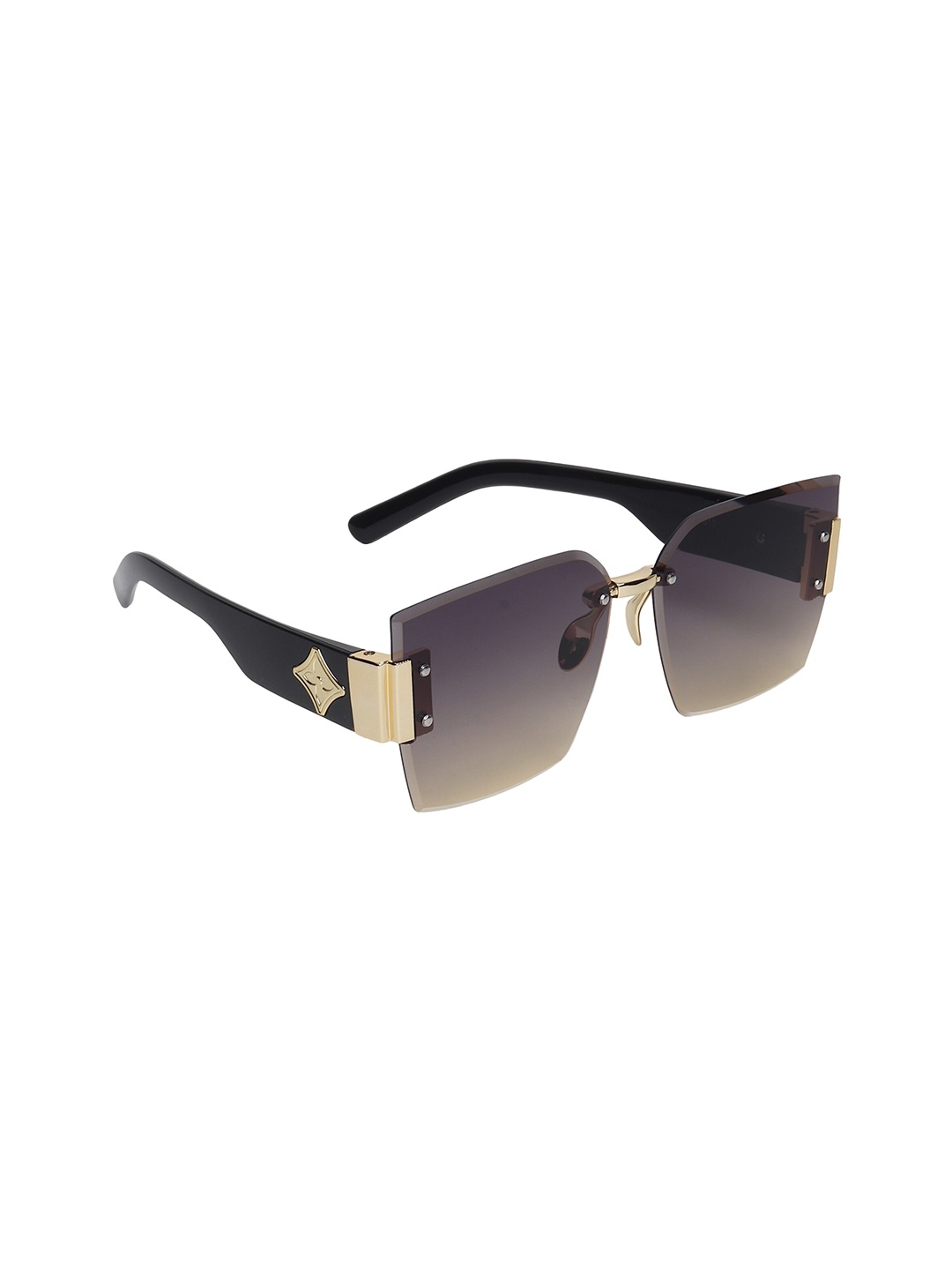 

Swiss Design Square Sunglasses with UV Protected Lens SDSG-610-02, Black