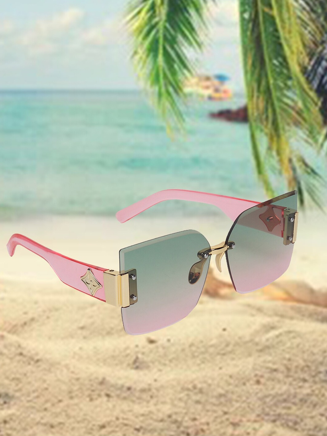 

Swiss Design Square Sunglasses With UV Protected Lens SDSG-610-05, Pink