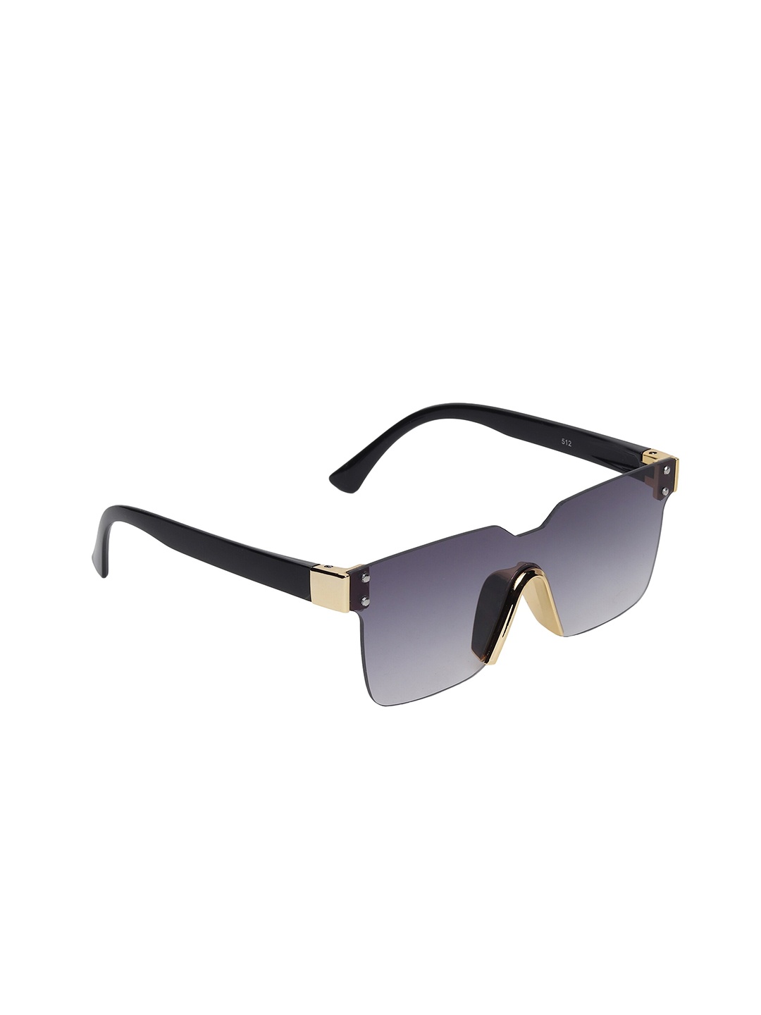 

Swiss Design Lens & Shield Sunglasses with UV Protected Lens SDSG-512-01, Black