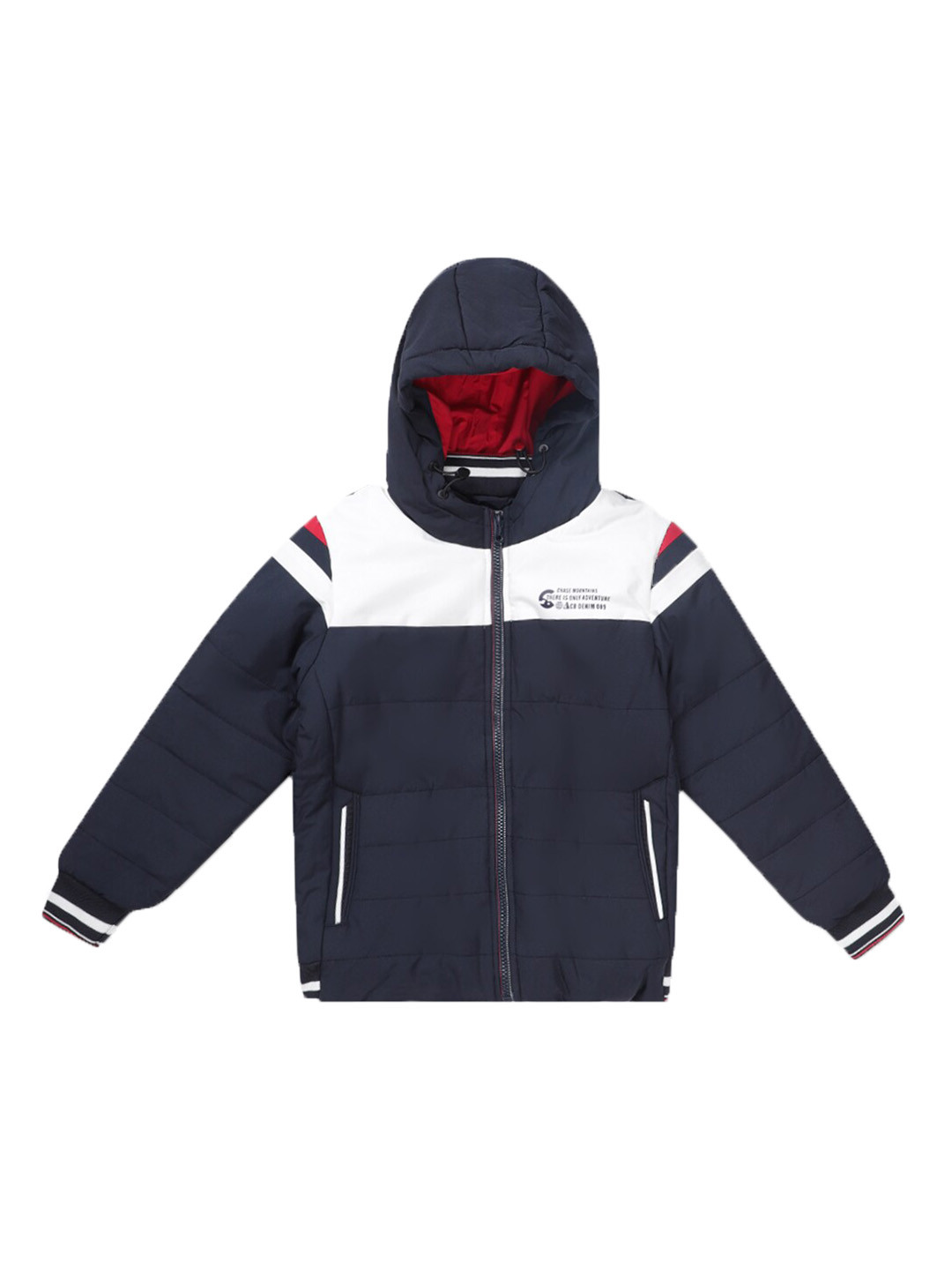 

Cantabil Boys Colourblocked Lightweight Puffer Jacket, Navy blue