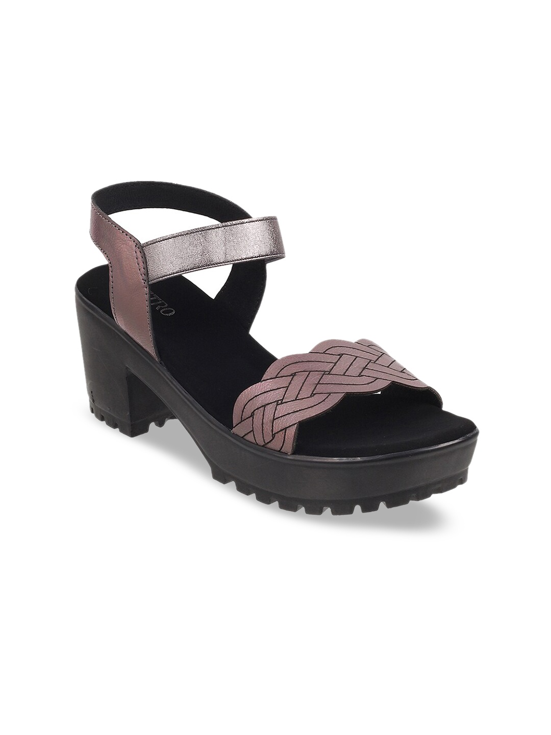 

Metro Printed Platform Heels, Grey