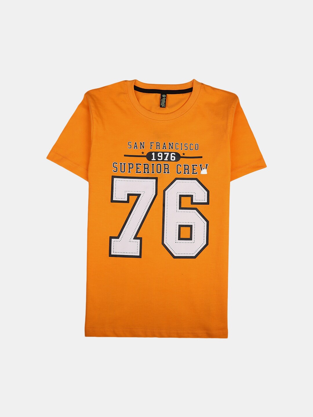 

V-Mart Boys Typography Printed Cotton T-shirt, Orange