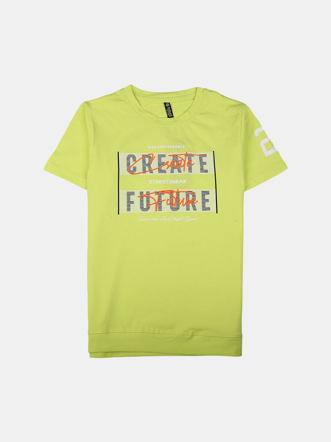 

V-Mart Boys Typography Printed Round Neck Cotton T-Shirt, Green