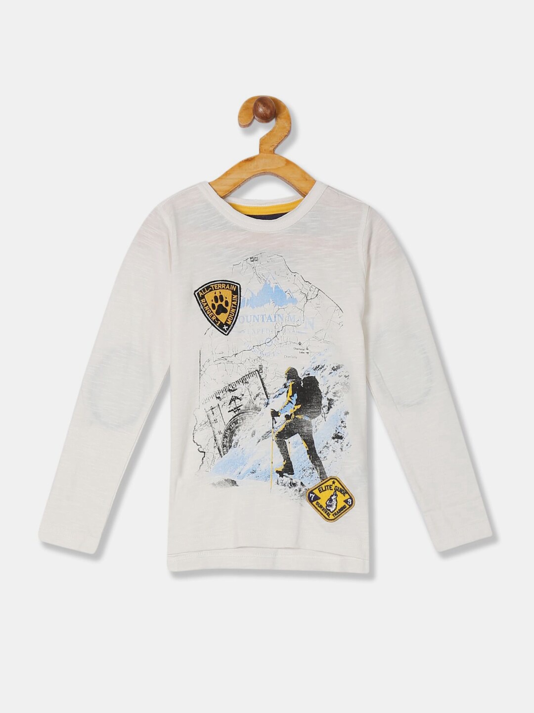 

V-Mart Boys Graphic Printed Cotton T-shirt, White