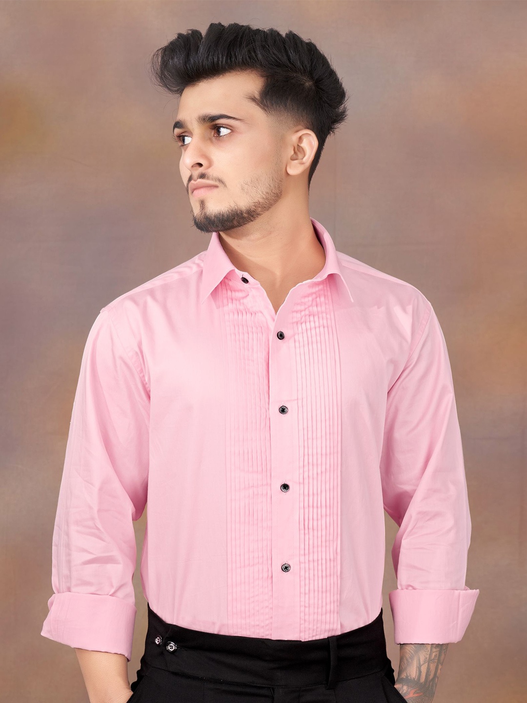 

FRENCH CROWN Men Pink Standard Casual Shirt