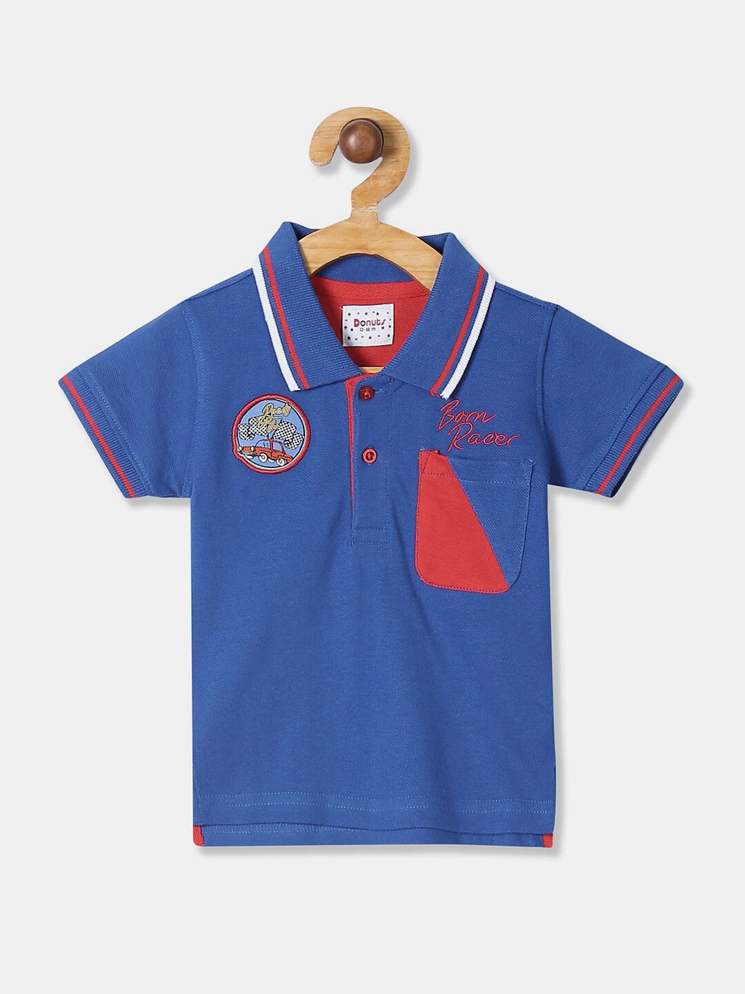 

V-Mart Boys Polo Collar Cotton T-shirt, Blue