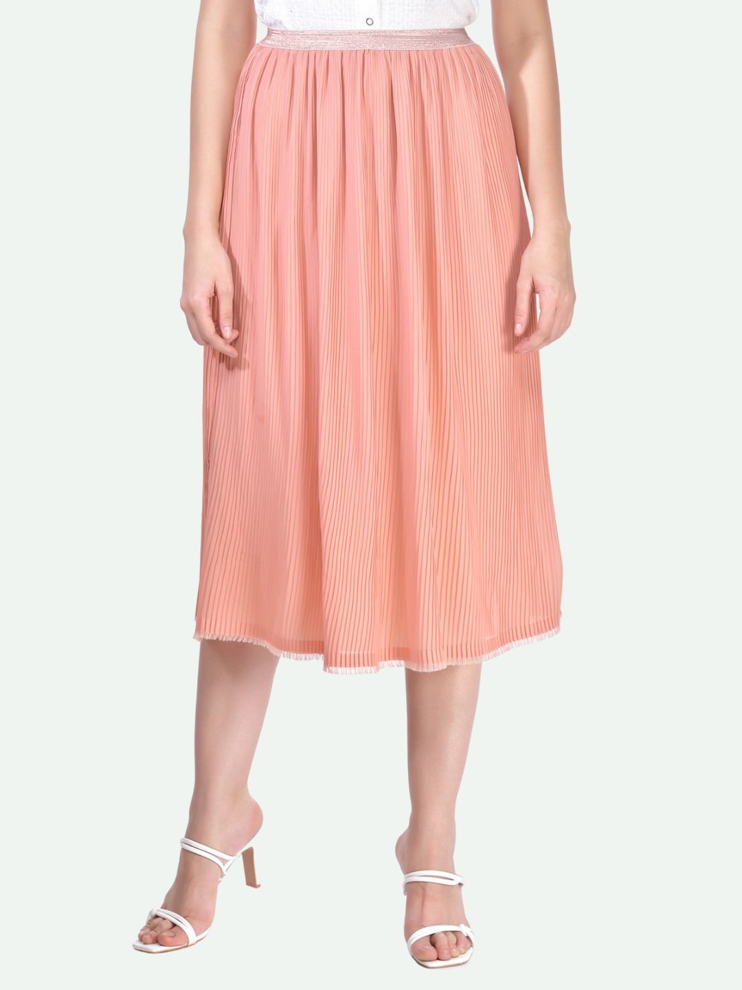 

Beatnik Knee-Length A-Line Skirt, Pink