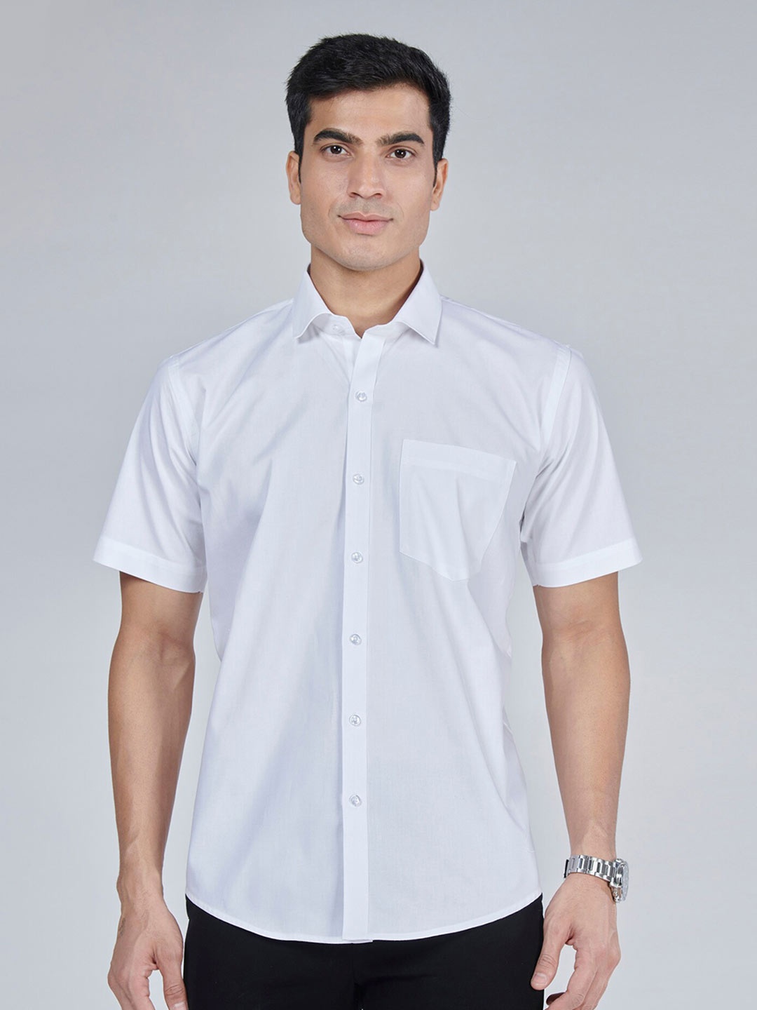 

MARK & ALBERT Slim Fit Casual Cotton Shirt, White
