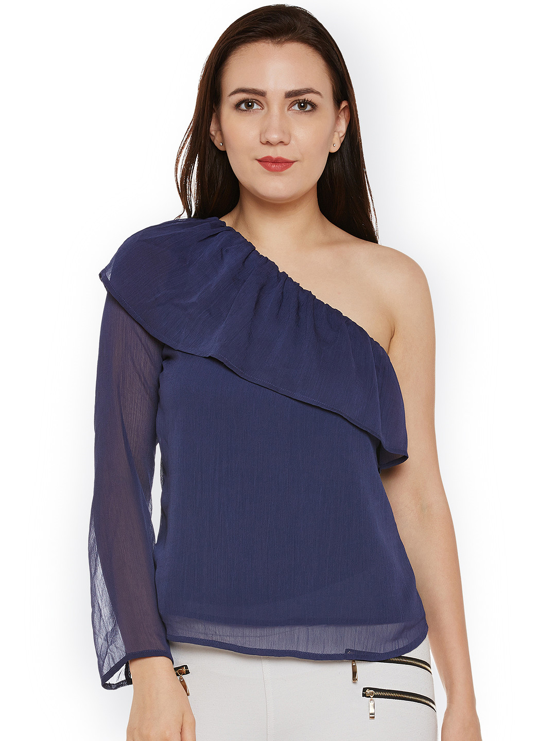 

Oxolloxo Women Navy Blue Solid Top