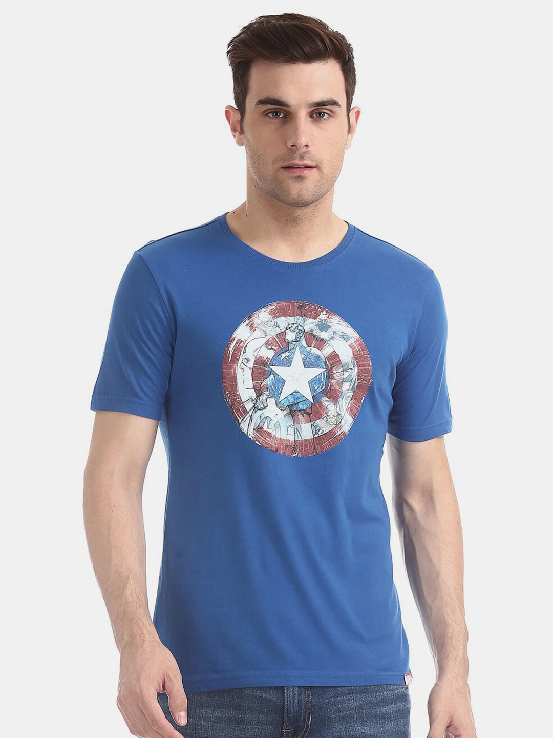 

V-Mart Super Hero Printed Cotton T-shirt, Blue