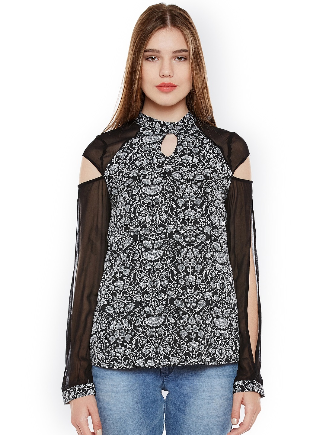 

Oxolloxo Women Black Printed Top