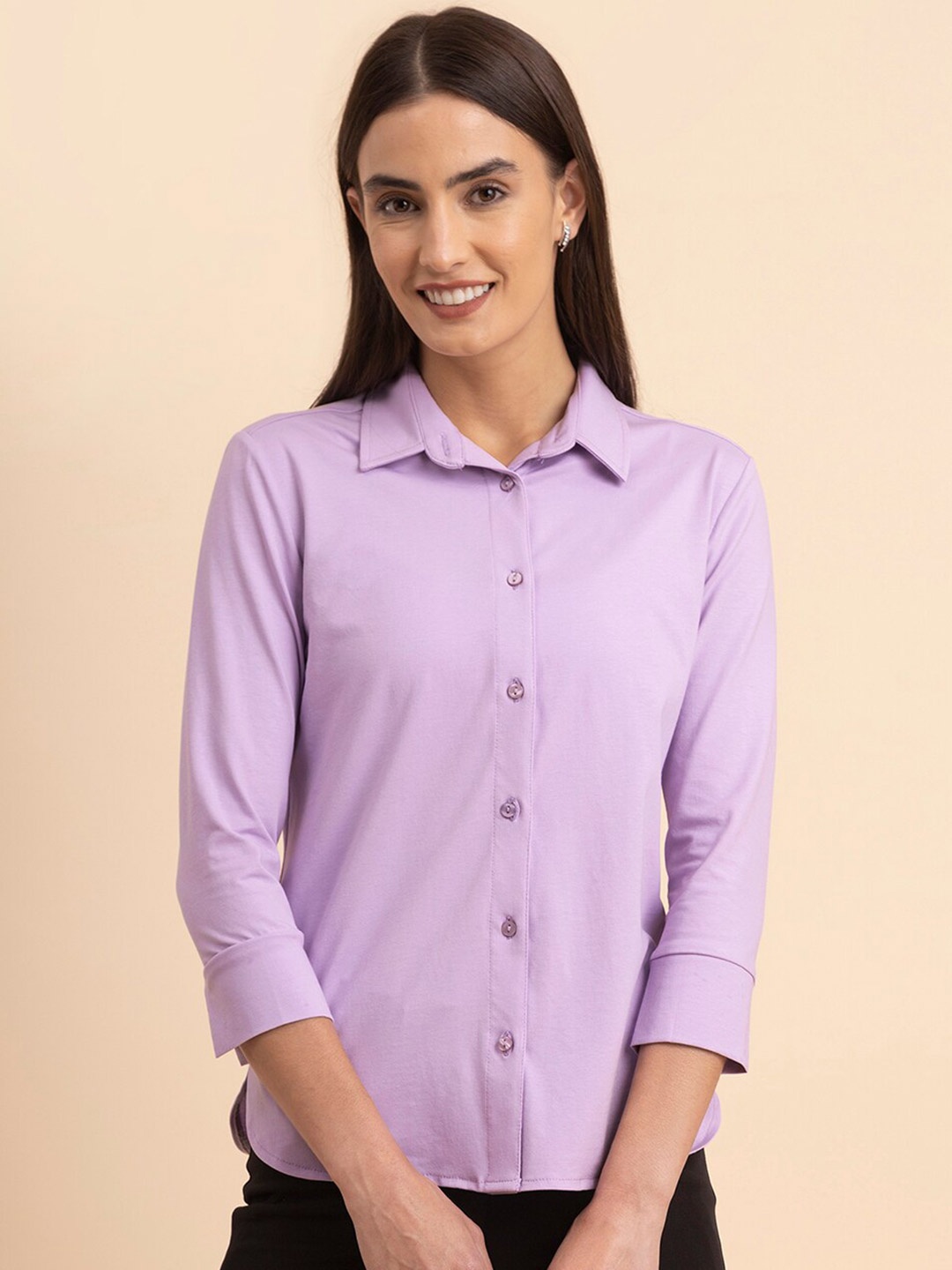 

FableStreet Classic Casual Shirt, Lavender