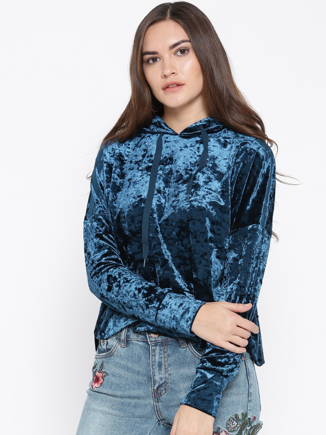 

Vero Moda Women Navy Blue Solid Top