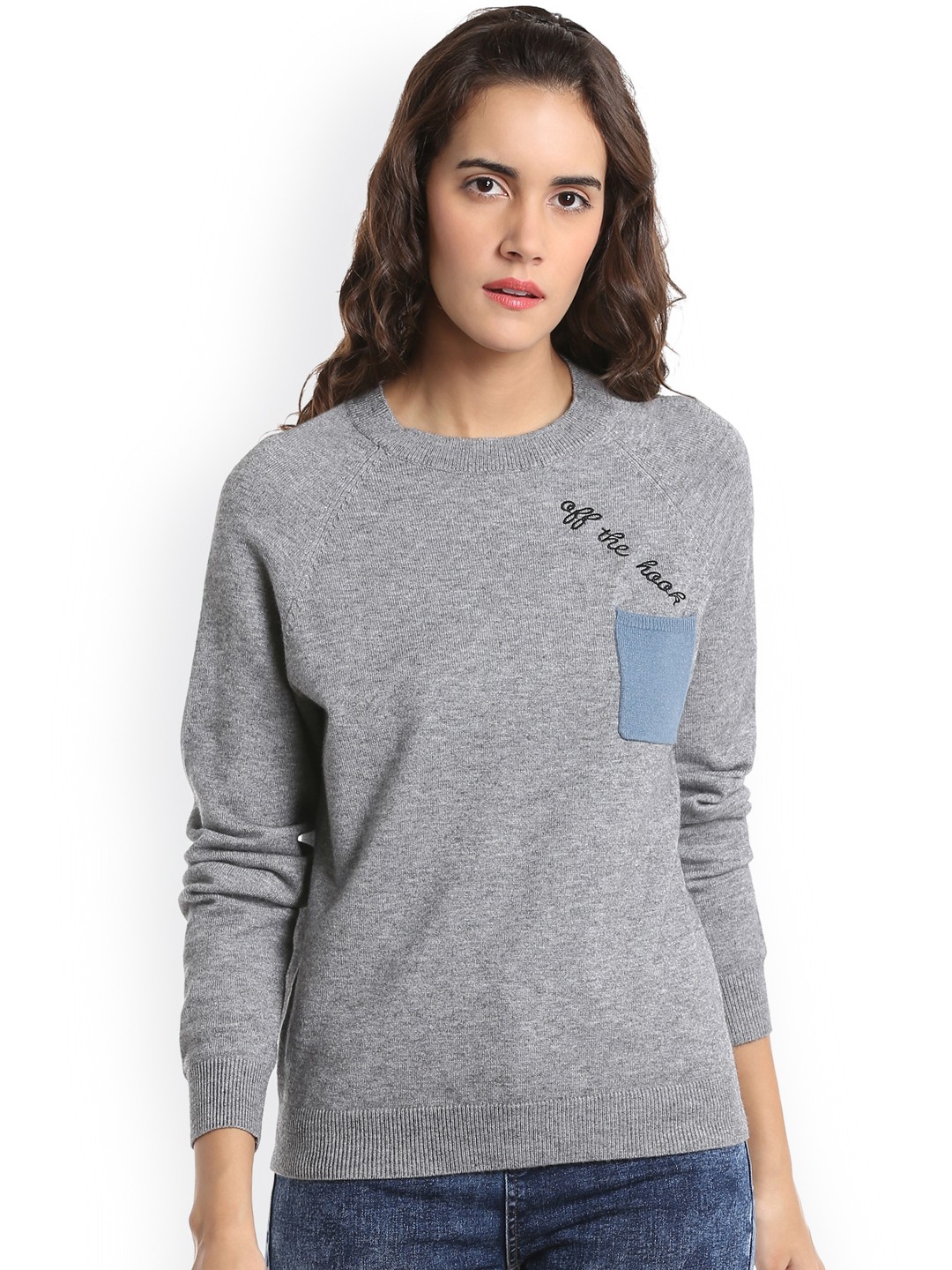 

Vero Moda Women Grey Solid Pullover